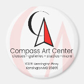 Groot, 3-inch cirkelmagneet magneet (Voorkant)