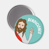 Groot, 3-inch cirkelmagneet magneet (Voorkant / Achterkant)