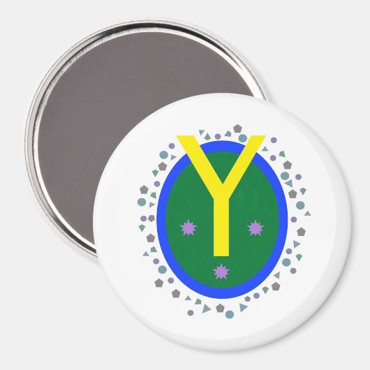 Groot, 3-inch cirkelmagneet magneet (Voorkant / Achterkant)