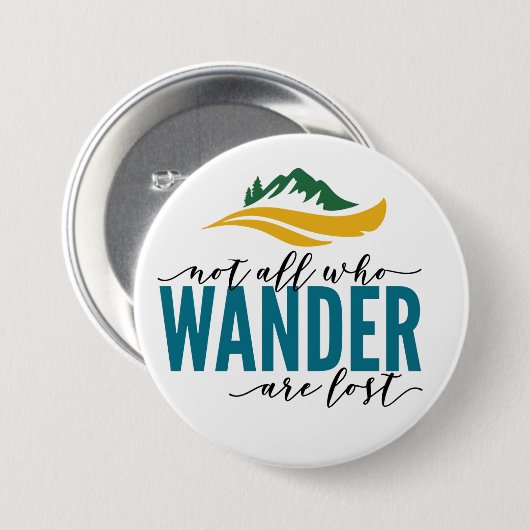 Groot, 3-inch ronde Button in openlucht (Voorkant /achterkant)