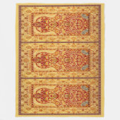 Groot 3-persoons wasbaar moslimgebeddengoed 60 x 8 fleece deken (Voorkant)