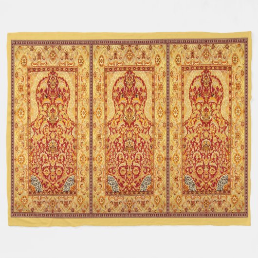 Groot 3-persoons wasbaar moslimgebeddengoed 60 x 8 fleece deken (Voorkant (Horizontaal))