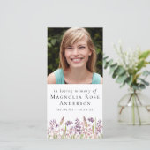 Groot 4x8 Memorial Bladwijzer | Wilde bloemlavende (Staand voorkant)