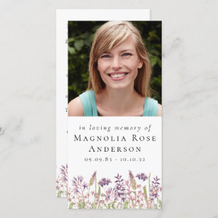 Groot 4x8 Memorial Bladwijzer Wilde bloemlavende