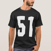 Groot 51 Jersey nummer 51 uniform grootste fan Fav T-shirt (Voorkant)