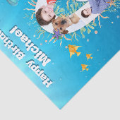 Groot 6 onder het Zee Birthday Foto Collage Tissuepapier (Detail)