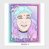 Groot 8 x 8 inch vinylsticker met aangepaste snede sticker (Vel)