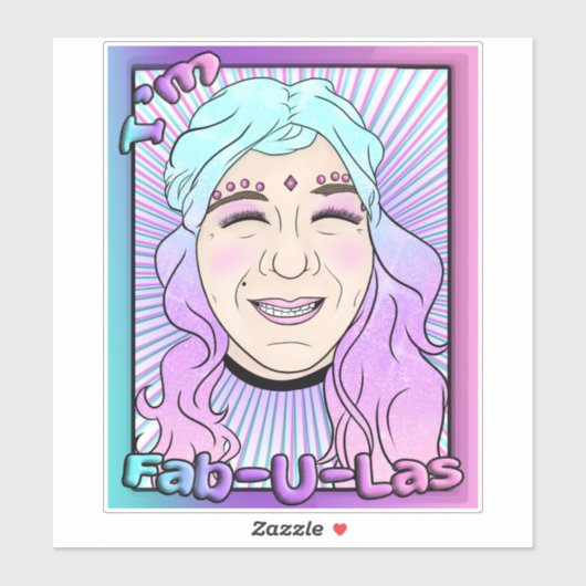 Groot 8 x 8 inch vinylsticker met aangepaste snede sticker (Vel)