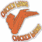 Groot 8 x 8 inch vinylsticker met aangepaste snede sticker (Voorkant)