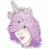 Groot 8 x 8 inch vinylsticker met aangepaste snede sticker (Voorkant)