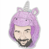 Groot 8 x 8 inch vinylsticker met aangepaste snede sticker (Voorkant)