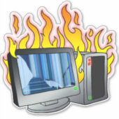 Groot 8 x 8 inch vinylsticker met aangepaste snede sticker (Voorkant)