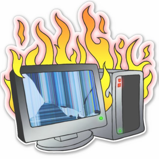 Groot 8 x 8 inch vinylsticker met aangepaste snede sticker (Voorkant)