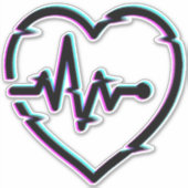 Groot 8 x 8 inch vinylsticker met aangepaste snede sticker (Voorkant)