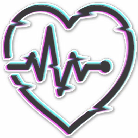 Groot 8 x 8 inch vinylsticker met aangepaste snede sticker (Voorkant)