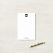Groot aangepast logo bedrijf post-it® notes (Op bureau)