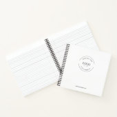 Groot aangepast logo website merk vierkant notitieboek (Binnen)