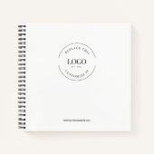 Groot aangepast logo website merk vierkant notitieboek (Voorkant)