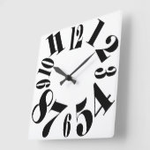 Groot aantal witte en zwarte getallen vierkante klok (Hoek)