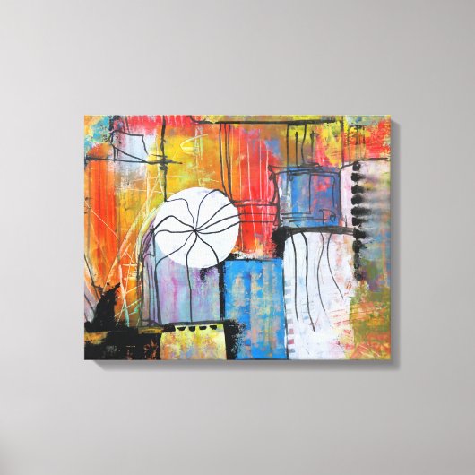 Groot Abstract Acryl Schilderij Canvas Afdruk (Voorkant)