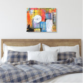 Groot Abstract Acryl Schilderij Canvas Afdruk (Insitu (Slaapkamer))