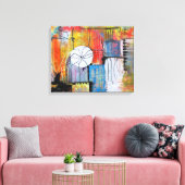 Groot Abstract Acryl Schilderij Canvas Afdruk (Insitu (Woonkamer))
