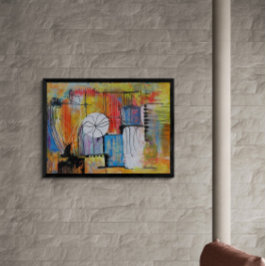 Groot Abstract Acryl Schilderij Poster