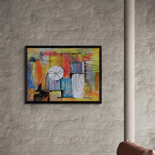 Groot Abstract Acryl Schilderij Poster
