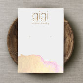 Groot Abstract beeldscherm met Gold Waterverf Informatiekaartje