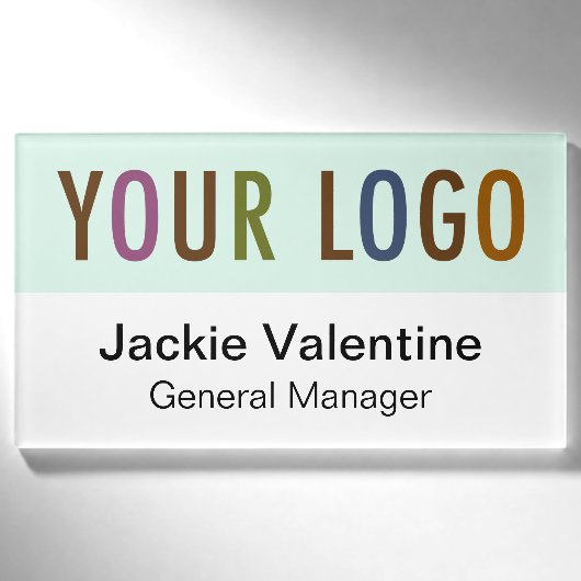 Groot Acrylaat Magnetisch Naambadge Bedrijfslogo (Voorkant)