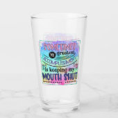 Groot-acte Quote Funny Sarcastic Humor Glas (Achterkant)