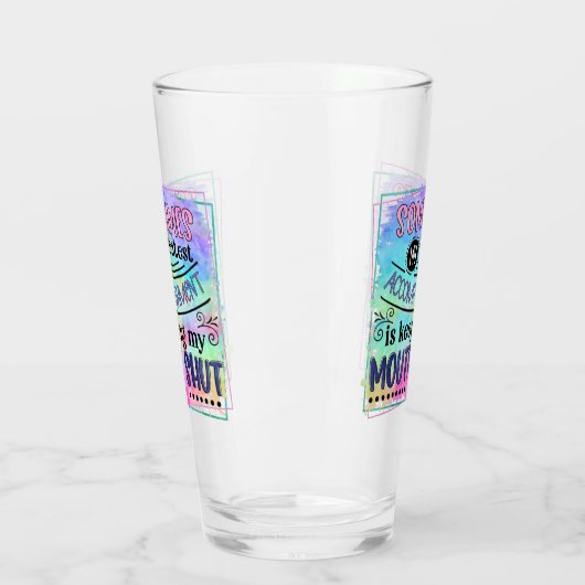 Groot-acte Quote Funny Sarcastic Humor Glas (Links)