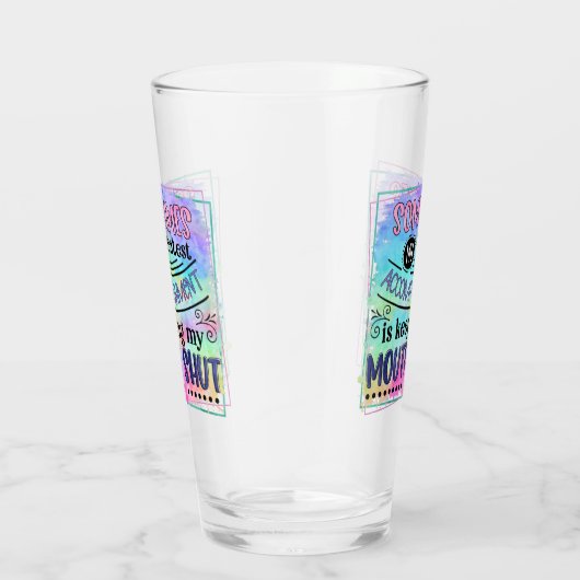 Groot-acte Quote Funny Sarcastic Humor Glas (Rechts)