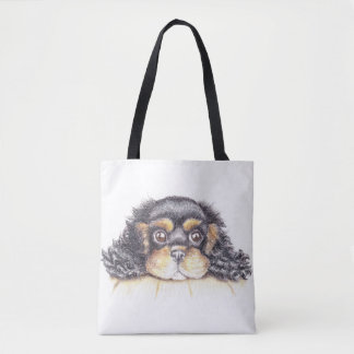 Groot afdrukTas met Puppy Max van de Cavalier Tote Bag