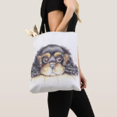 Groot afdrukTas met Puppy Max van de Cavalier Tote Bag (Dichtbij)