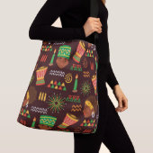 Groot Afrocentrisch All-Over-Print Cross-Body Tas (Dichtbij)