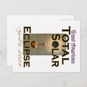 Groot Amerikaans 2024 Totale Zonsverduistering Bri Briefkaart (Voorkant / Achterkant)