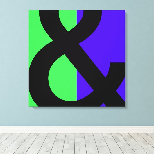 Groot Ampersand-symbool Canvas Afdruk (Insitu (Houten vloer))