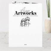 Groot  anime meisje gepersonaliseerde verjaardag kaart (Achterkant)