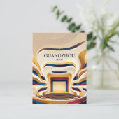 Groot auditorium van het operagebouw van Guangzhou Briefkaart (Staand voorkant)