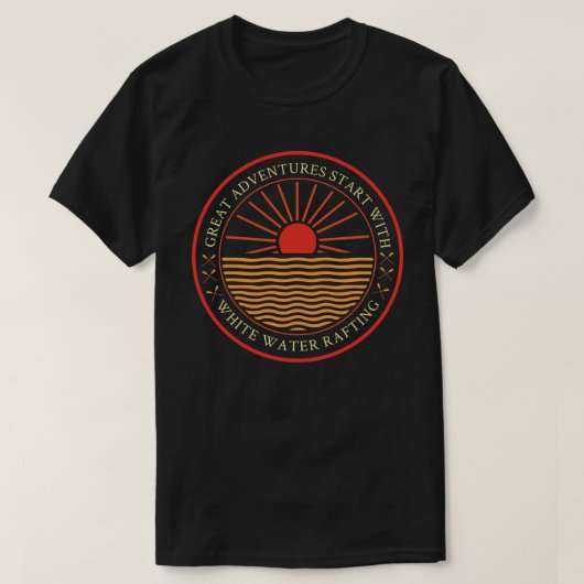 Groot Avontuur Begin met Raften T-shirt (Design voorkant)