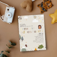 Groot avontuur Genderneutraal Baby shower Gold