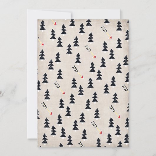 Groot avontuur rustiek bergtribaal baby shower kaart (Achterkant)