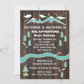 Groot avontuur rustieke berg volkskunst baby showe kaart (Voorkant)