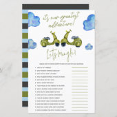 Groot avontuur, scooter, Vrijgezellenfeest game (Voorkant / Achterkant)