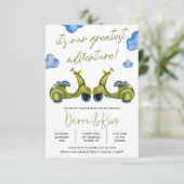 Groot avontuur, scooter, Vrijgezellenfeest van par Kaart (Staand voorkant)