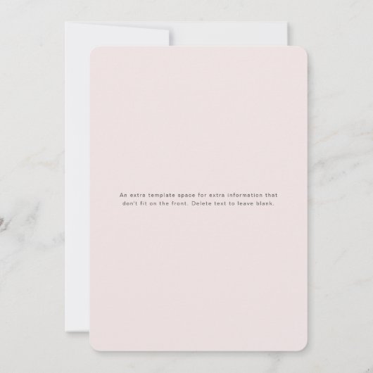 Groot avontuurlijk meisje met zacht roze Baby show Kaart (Achterkant)