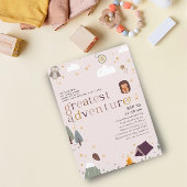 Groot avontuurlijk meisje met zacht roze Baby show Kaart