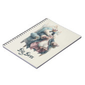 Groot-Baas Winter Pinguïn Ontwerp Notitieboek (Linkerzijde)