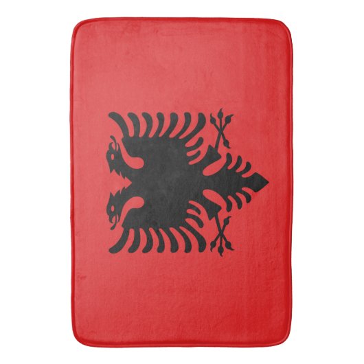 Groot badmat met vlag van Albanië (Voorkant Verticaal)